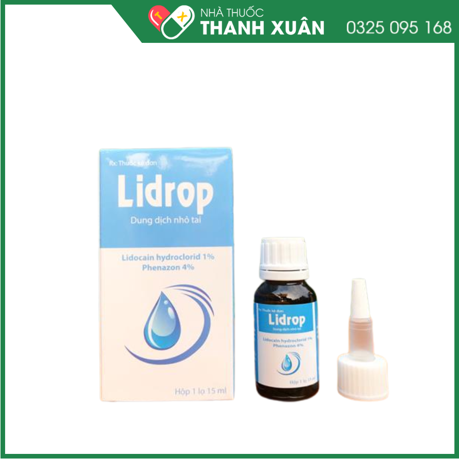 Dung dịch nhỏ tai Lidrop điều trị triệu chứng đau tại chỗ các dạng viêm tai