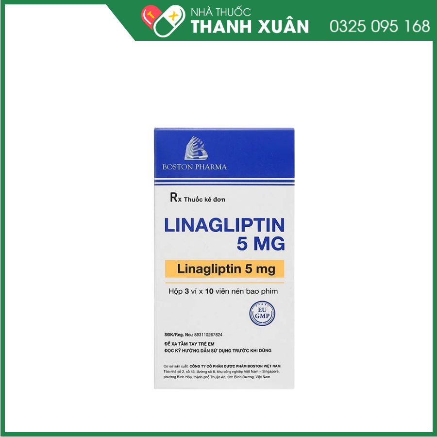 Linagliptin 5mg Boston điều trị đái tháo đường tuýp 2