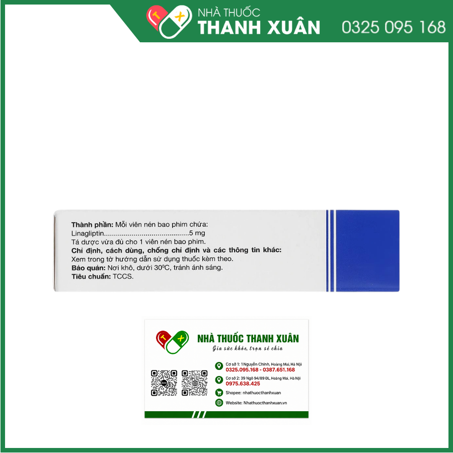 Linagliptin 5mg Boston điều trị đái tháo đường tuýp 2