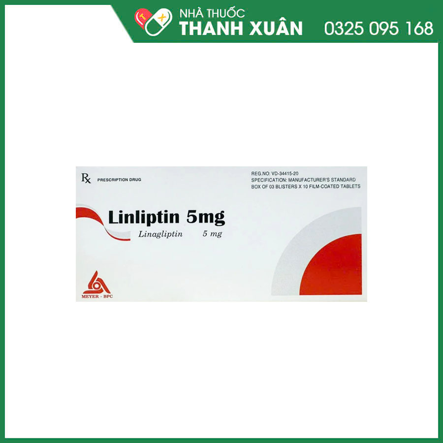 Linliptin 5mg thuốc điều trị ở người lớn bị đái tháo đường type 2