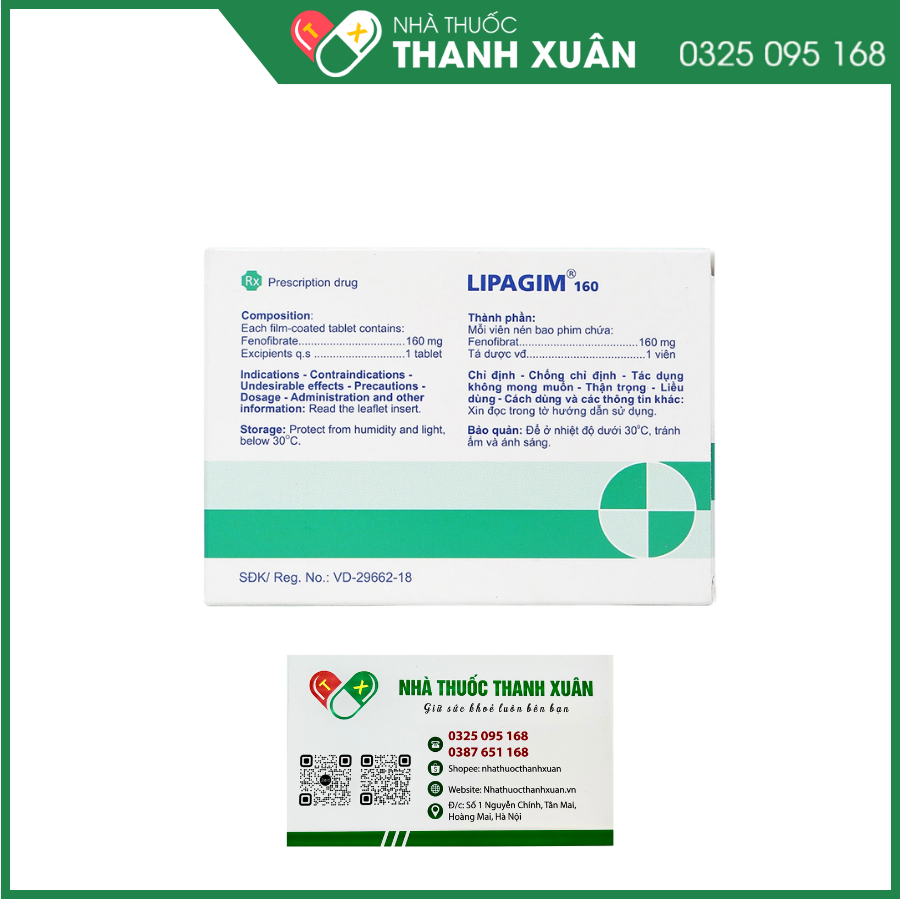 Lipagim 160 điều trị tăng Lipid máu
