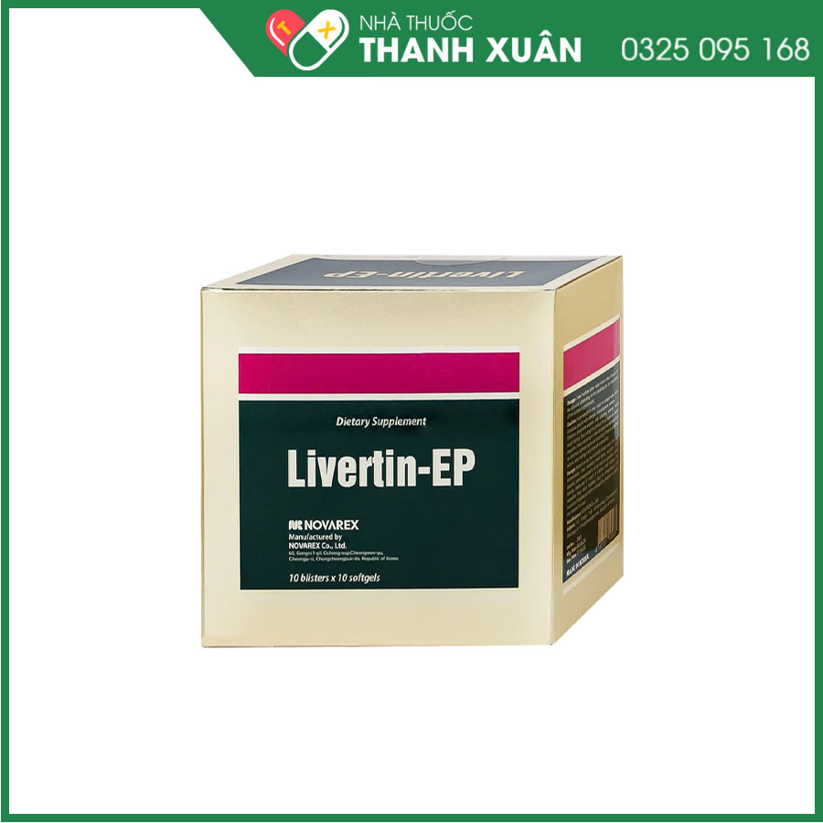 Livertin-EP bổ sung vitamin B1, B6, B12, niacin, canxi pantothenate cho cơ thể, cải thiện chức năng gan