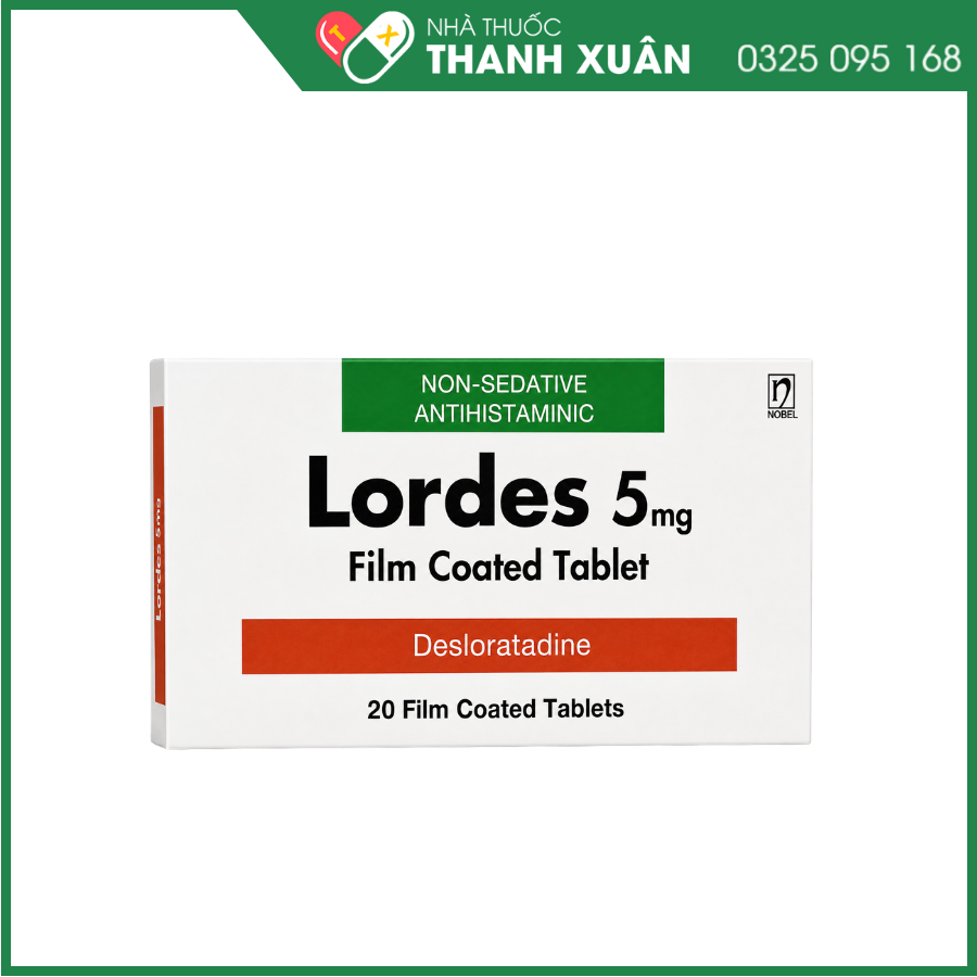 Lordes 5 giảm các triệu chứng dị ứng (viêm mũi dị ứng), mề đay