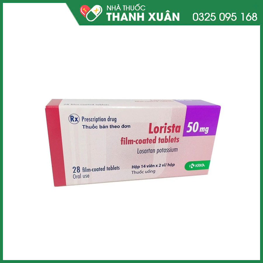 Lorista 50 thuốc điều trị tăng huyết áp, suy tim