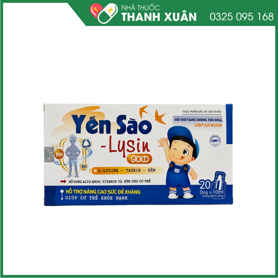 Yến sào Lysin Gold giúp bé ăn ngon, tăng trưởng chiều cao