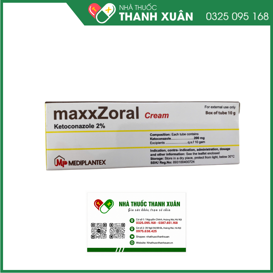 Maxxzoral Cream điều trị các bệnh nhiễm nấm ở da