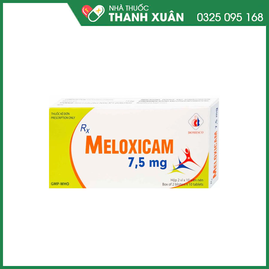 Meloxicam 7,5mg thuốc điều trị viêm xương khớp và viêm khớp dạng thấp