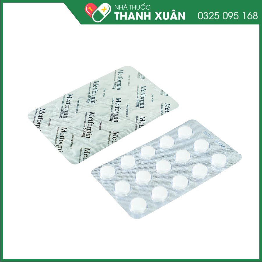 Metformin 500mg Tipharco điều trị đái tháo đường tuýp 2
