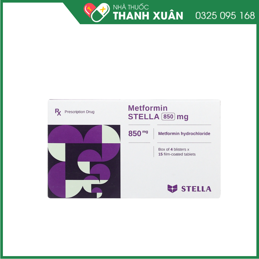 Metformin STELLA 850mg điều trị đái tháo đường