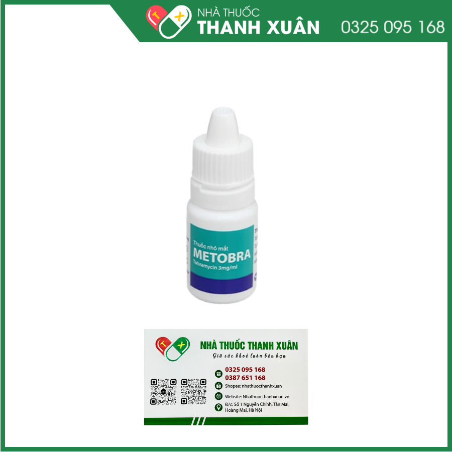Thuốc nhỏ mắt Metobra 3mg/ml Merap điều trị nhiễm trùng mắt