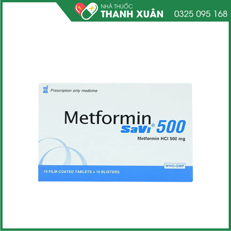Thuốc Metsav SaVi 500 điều trị tiểu đường tuýp 2