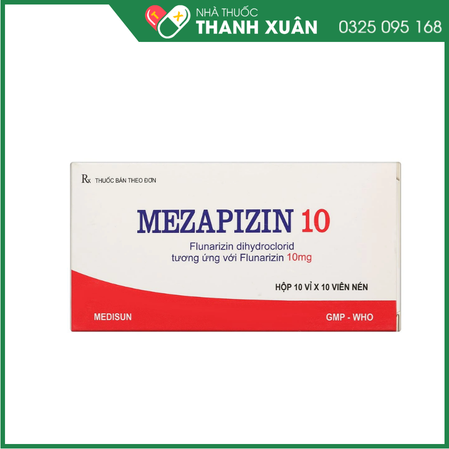 Viên nén Mezapizin 10 Medisun điều trị đau nửa đầu