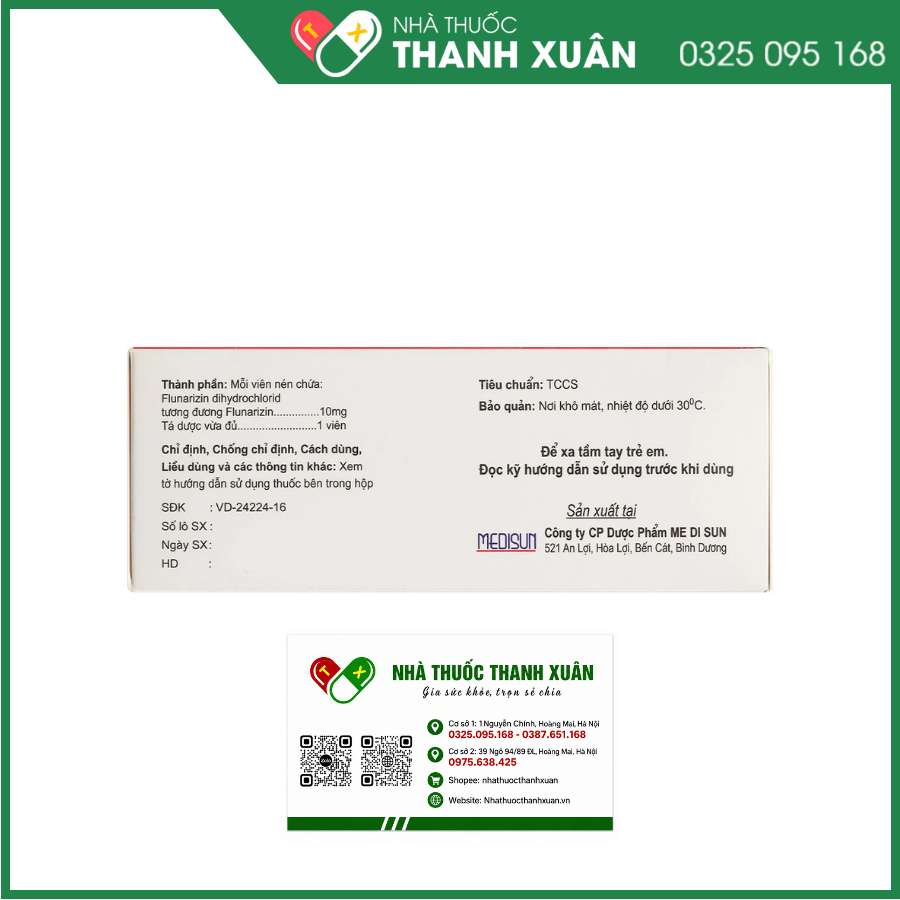 Viên nén Mezapizin 10 Medisun điều trị đau nửa đầu
