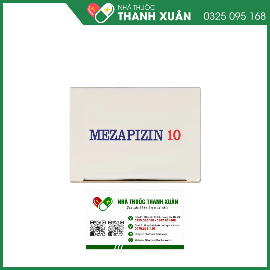 Viên nén Mezapizin 10 Medisun điều trị đau nửa đầu