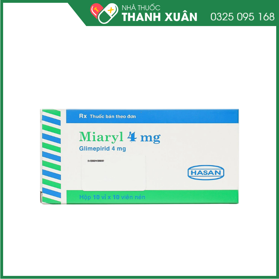 Miaryl 4mg điều trị đái tháo đường type 2