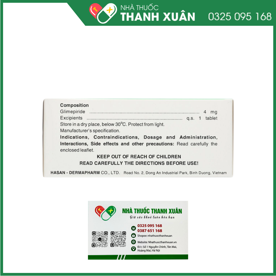 Miaryl 4mg điều trị đái tháo đường type 2