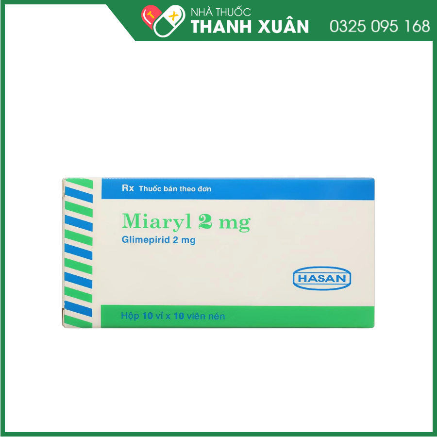 Miaryl 2mg điều trị đái tháo đường type 2