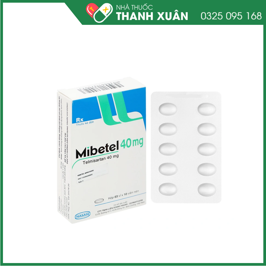 Mibetel 40mg điều trị tăng huyết áp