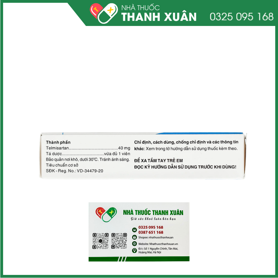 Mibetel 40mg điều trị tăng huyết áp