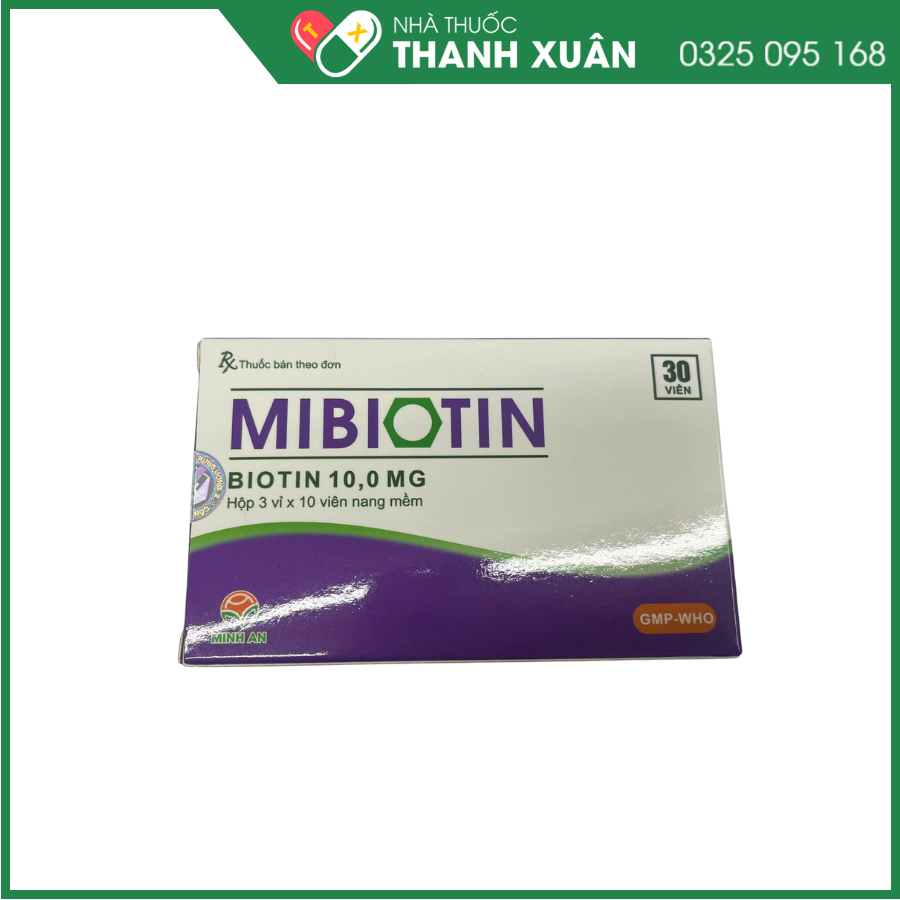 Mibiotin sử dụng trong trường hợp thiếu hụt biotin
