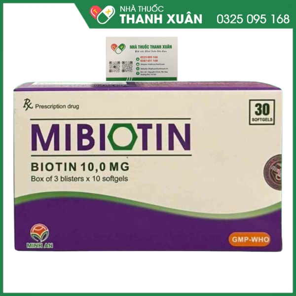 Mibiotin sử dụng trong trường hợp thiếu hụt biotin