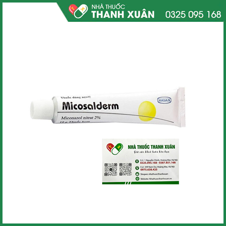 Micosalderm 2% điều trị nhiễm nấm ngoài da, nấm da, nấm móng, lang ben