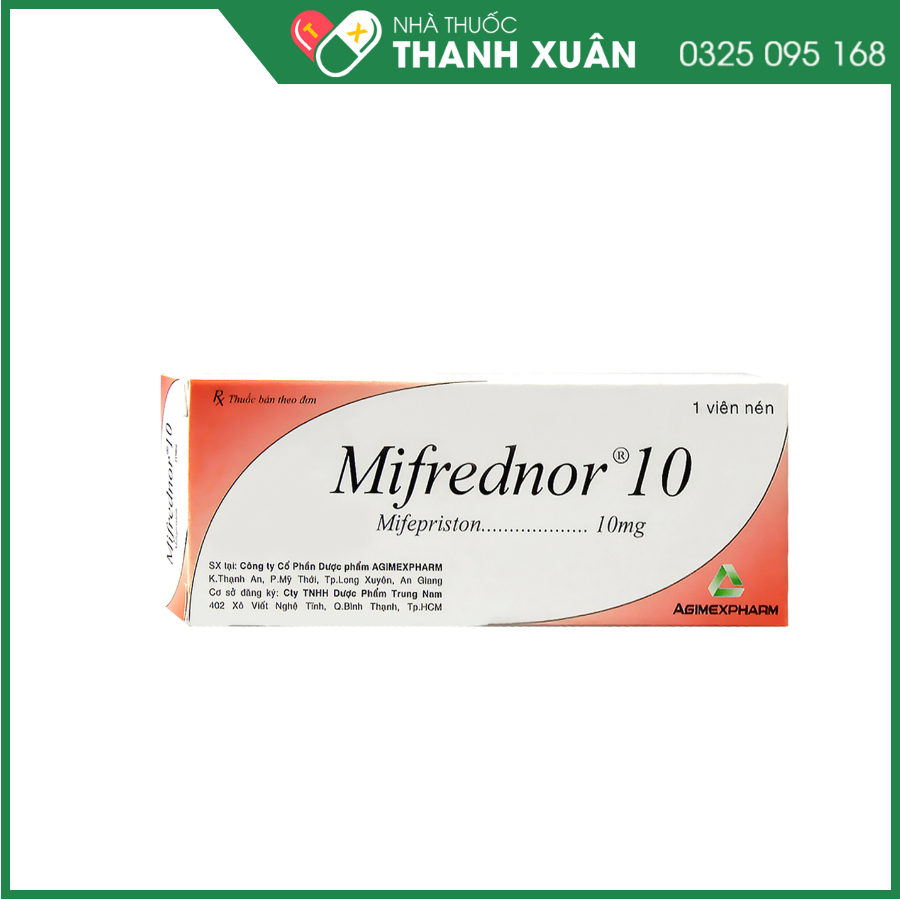 Mifrednor 10 ngừa thai khẩn cấp (trong vòng 120 giờ sau giao hợp)