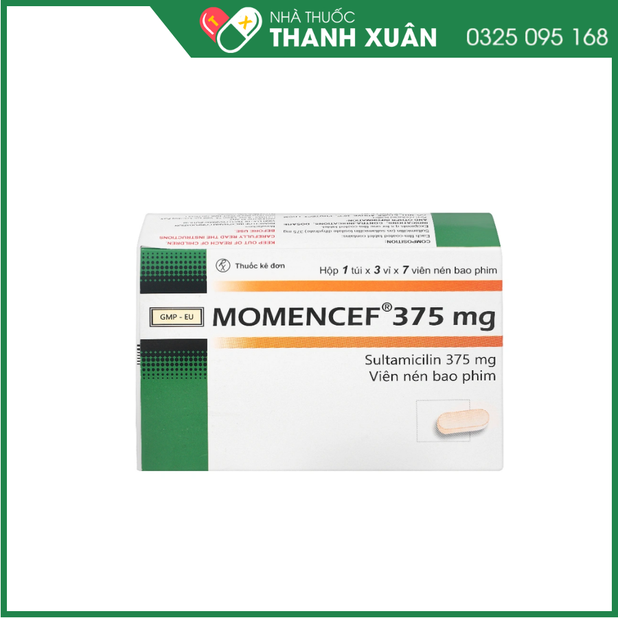 Momencef 375mg trị nhiễm khuẩn hô hấp, đường niệu