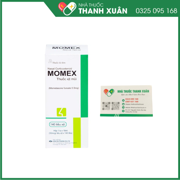 Hỗn dịch xịt mũi Momex Nasal Spray Hanlim điều trị viêm mũi theo mùa