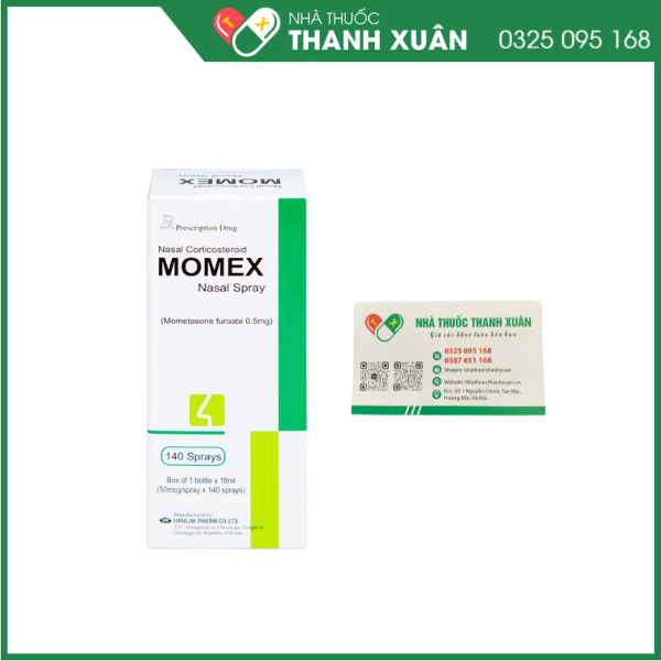 Hỗn dịch xịt mũi Momex Nasal Spray Hanlim điều trị viêm mũi theo mùa