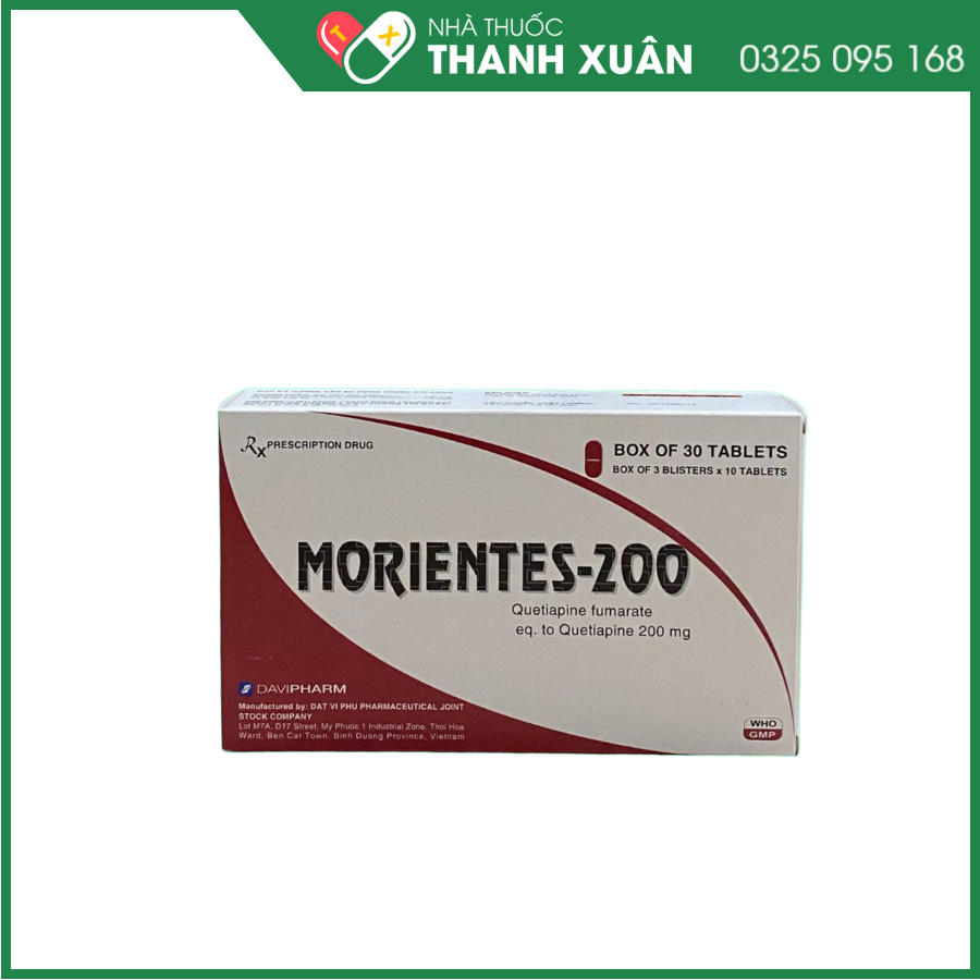 Morientes-200 điều trị tâm thần phân liệt, rối loạn lưỡng cực