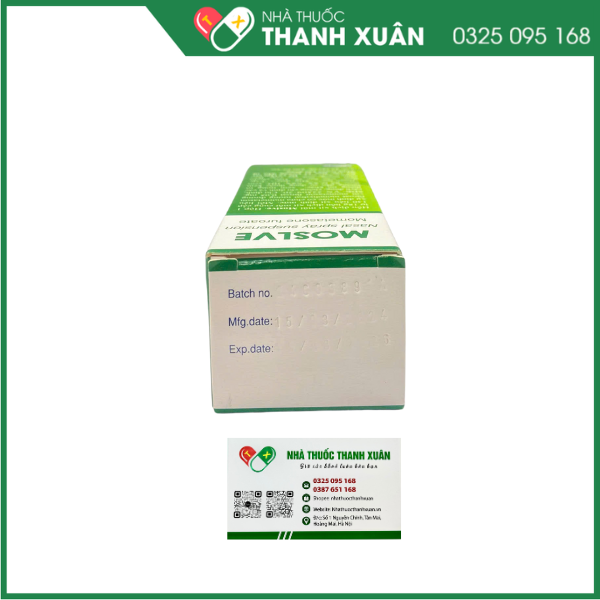 Hỗn dịch xịt mũi Moslve điều trị viêm mũi dị ứng, polyp mũi