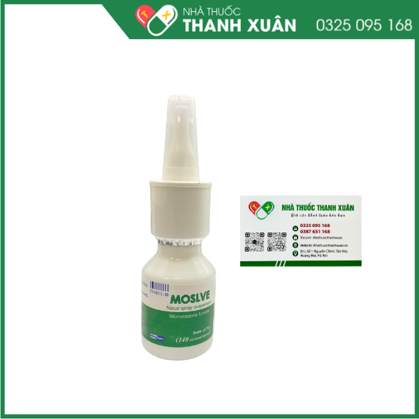 Hỗn dịch xịt mũi Moslve điều trị viêm mũi dị ứng, polyp mũi