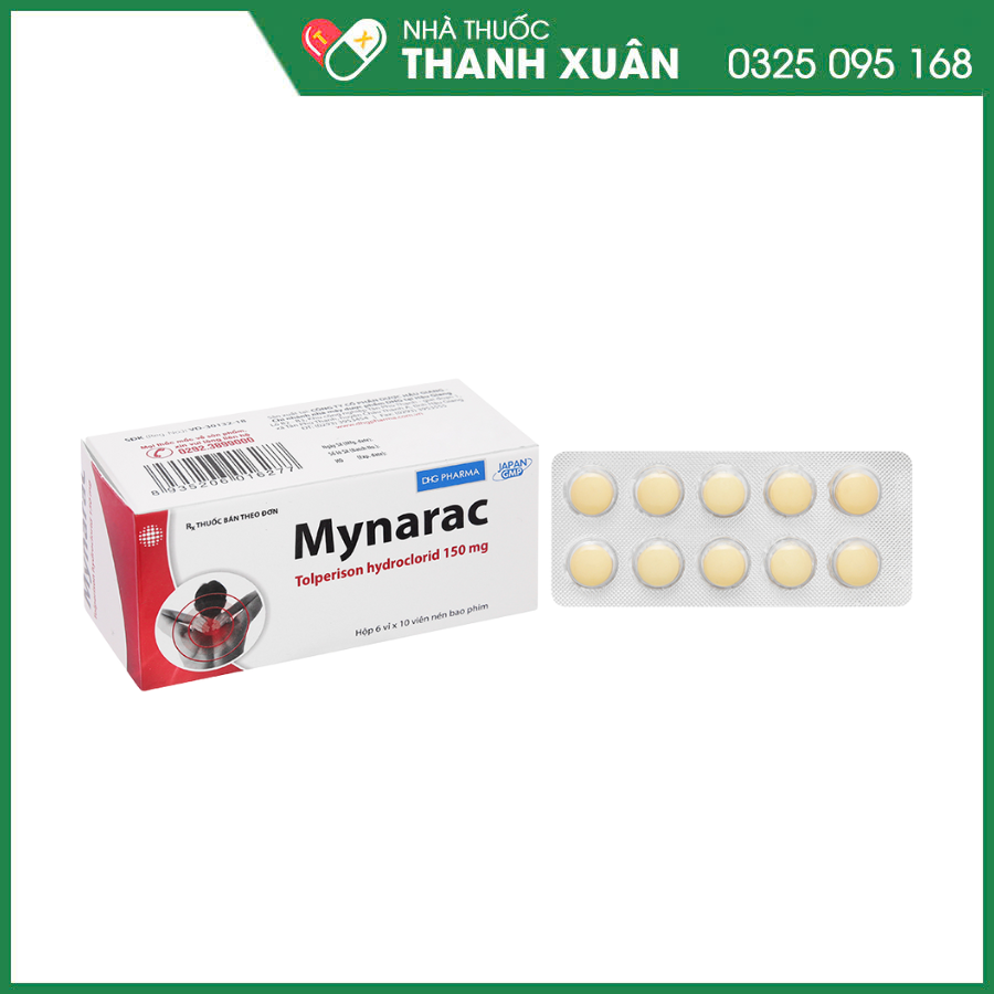 Mynarac 150mg điều trị triệu chứng co cứng cơ sau đột quỵ