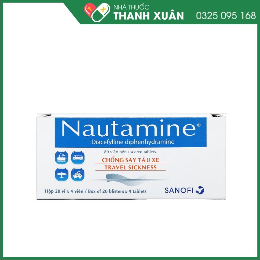 Nautamine phòng ngừa và điều trị say xe