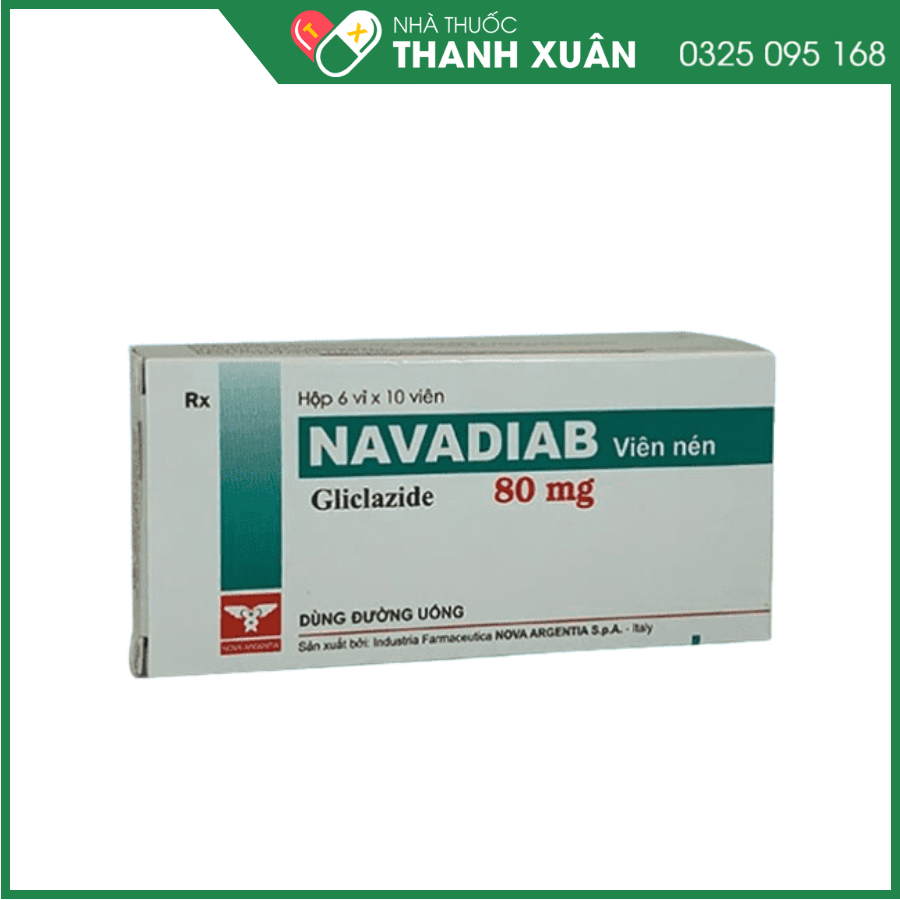 Navadiab 80 mg điều trị đái tháo đường type 2