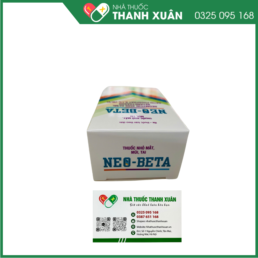 Thuốc nhỏ mắt, mũi, tai Neo-Beta điều trị viêm nhiễm mắt, mũi, tai