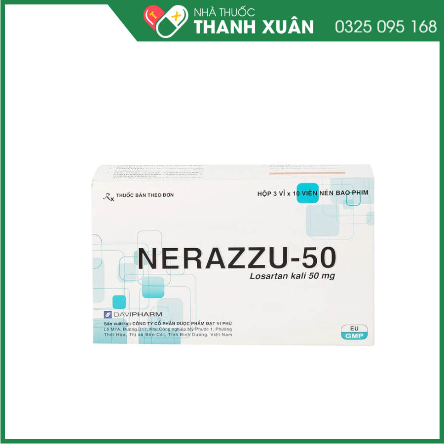 Nerazzu-50 điều trị tăng huyết áp