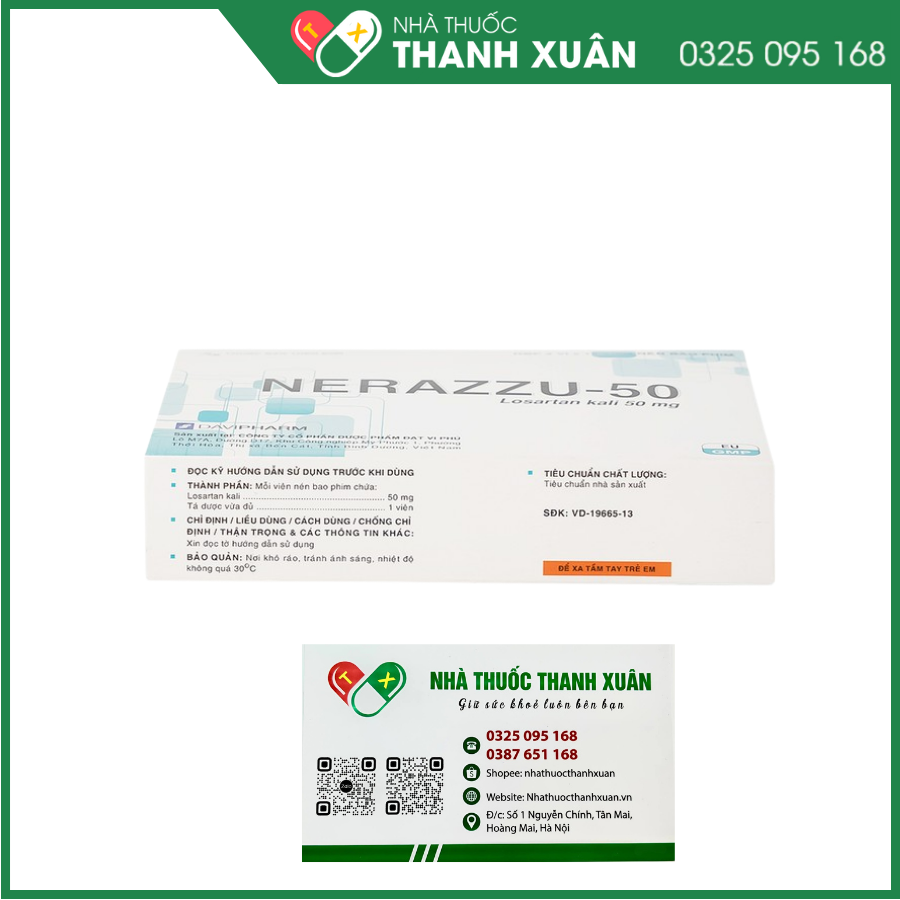 Nerazzu-50 điều trị tăng huyết áp