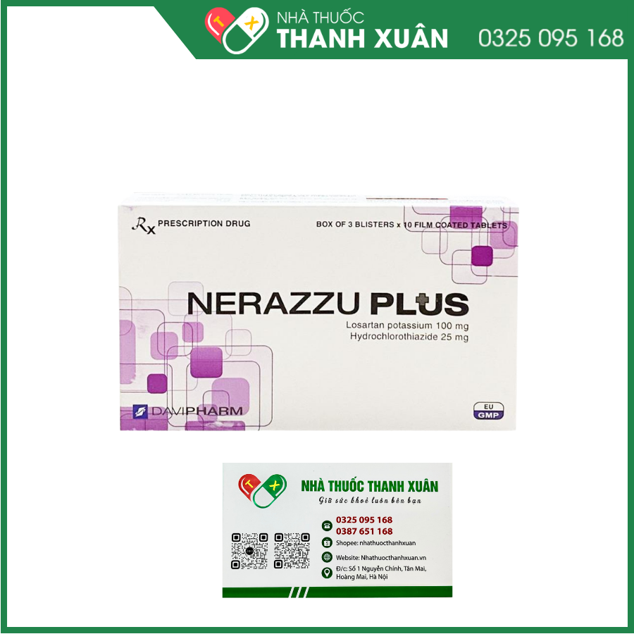 Thuốc Nerazzu-Plus điều trị tăng huyết áp