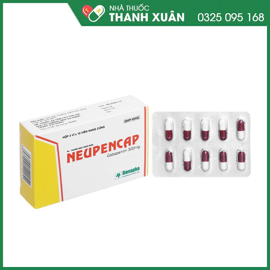 Neupencap 300mg trị động kinh, đau dây thần kinh