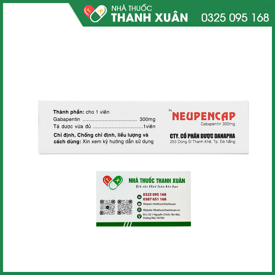Neupencap 300mg trị động kinh, đau dây thần kinh