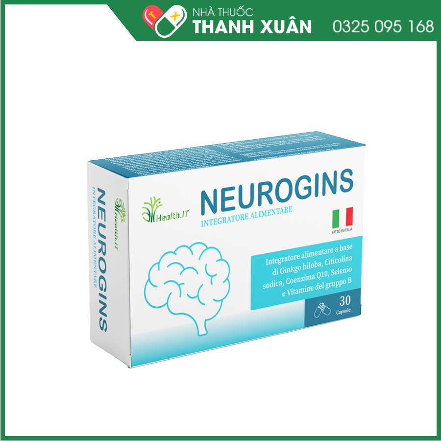 Neurogins - Viên uống bổ não, tăng cường lưu thông máu não