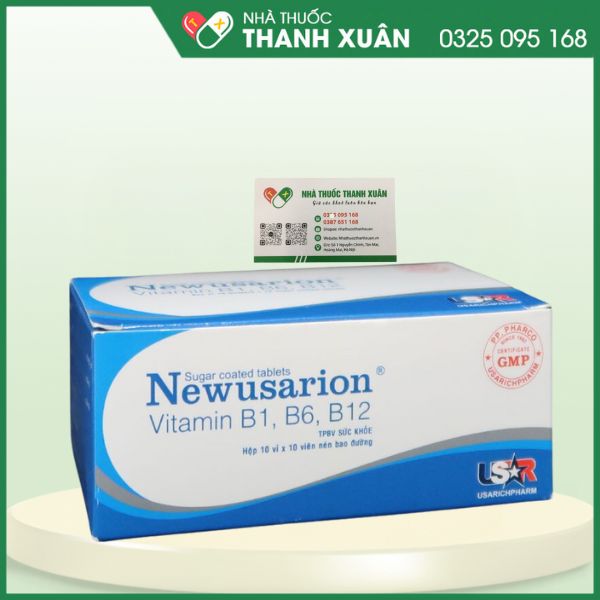 Newusarion - Bổ sung các vitamin nhóm B (B1, B6, B12), hỗ trợ tăng cường sức khỏe