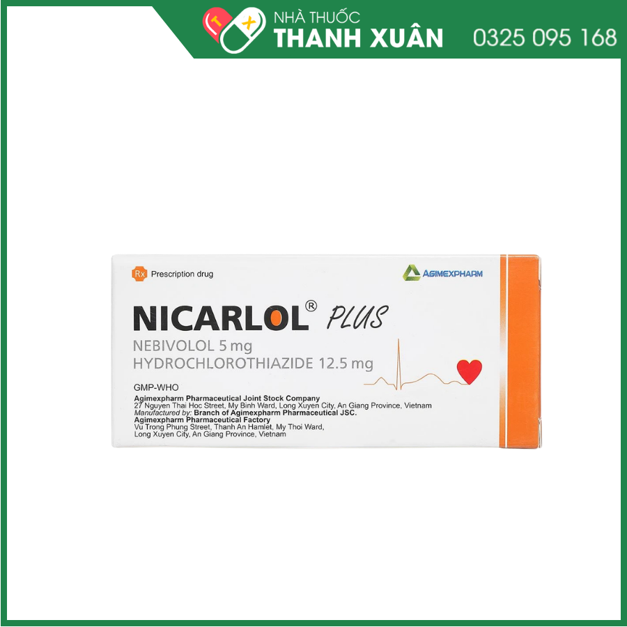 Nicarlol Plus điều trị tăng huyết áp