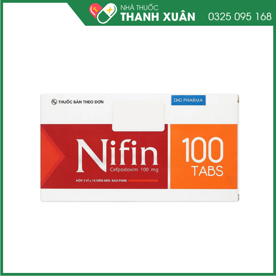 Nifin 100 Tabs điều trị nhiễm khuẩn