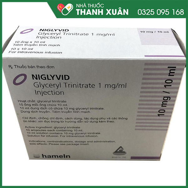 Niglyvid trị suy tim, đau thắt ngực