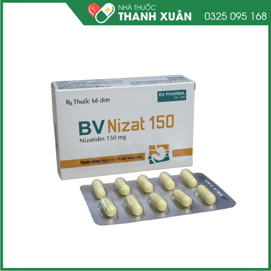 BV Nizat 150 trị loét tá tràng, loét dạ dày ác tính