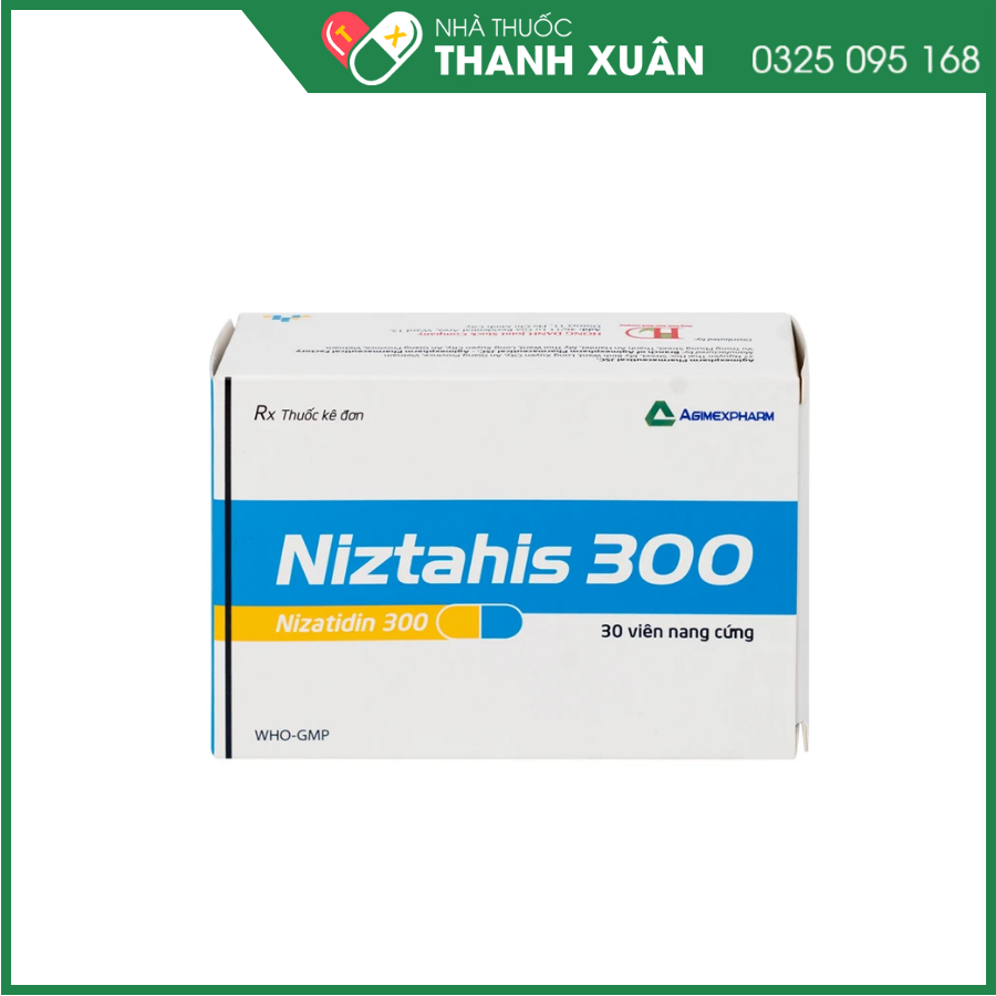 Niztahis 300 trị loét dạ dày, tá tràng, bệnh trào ngược dạ dày - thực quản