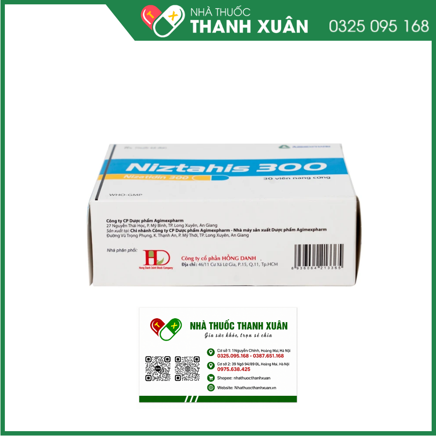 Niztahis 300 trị loét dạ dày, tá tràng, bệnh trào ngược dạ dày - thực quản